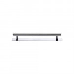 M Marcus Heritage Brass Knurled Design Cabinet Pull with Plate 96mm Centre to Centre